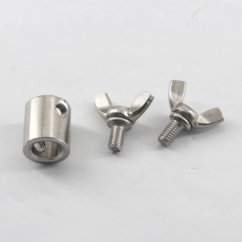 (6 Pieces) M6 Hand Twist Wire Rope Clamp 304 Stainless