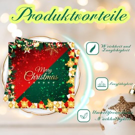 SUPJADE Pack of 60 Napkins Christmas Xmas Napkins Christmas Table Decoration Red Christmas Winter Napkins Christmas Napkins 33 x 33 cm Xmas Decoration