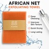 Safarinet African Mesh Sponge, Extra Long Exfoliating Bath Scrub for