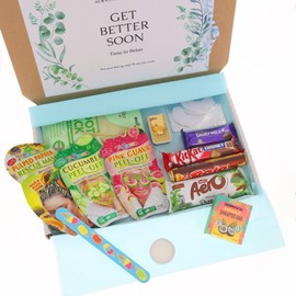 Large GET WELL SOON Pamper Treat Gift Box Hug in a Box Large Letterbox Gift Ladies Giftbox with Tea