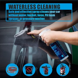 WEST HORSE 2-Pack Waterless Car Wash Spray Kit - No Rinse Wash & Wax for Cars, Trucks, RVs - Ultra-Concentrated Formula with 6 Towels