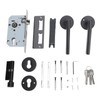 House Door Handle Lock Aluminum Black Antioxidant Coating Shock Resistance