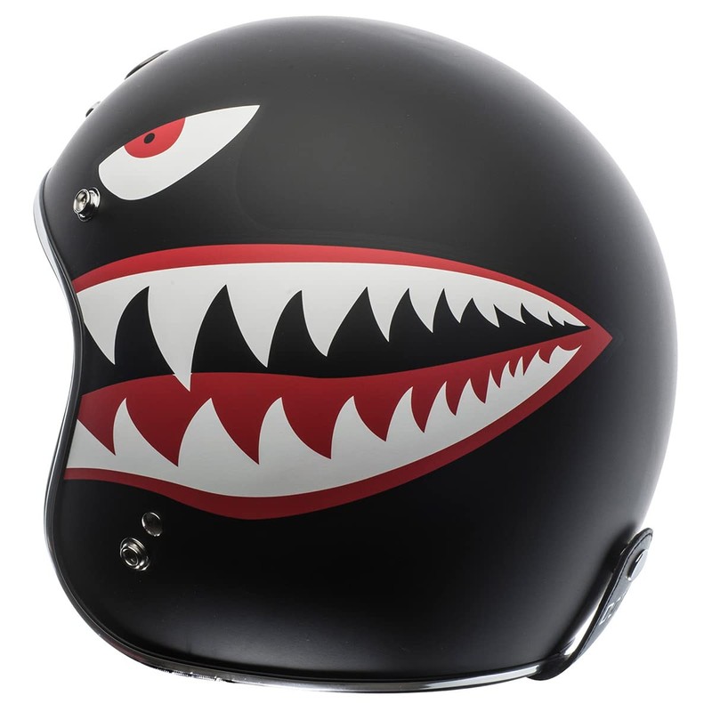 TORC T50 Route 66 3/4 Helmet with 'Flying Tiger' Graphic