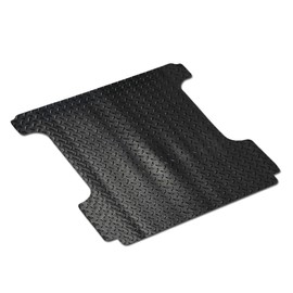 Topline_autopart Black Rubber Diamond Plate Truck Bed Floor Mat Liner Compatible with 19-22 Dodge Ram 1500 5.7 Feet (68.4") Short Bed