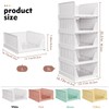SNSLXH 5 Pack Stackable Closet Storage Basket, Multifunctional & Foldable