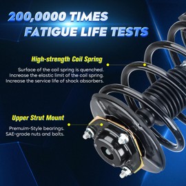 Front Strut Assembly & Sway Bar Links for 2002-2006 Nissan Altima 2.5L, Shock Absorbers Replace 271426 271427 4PCS