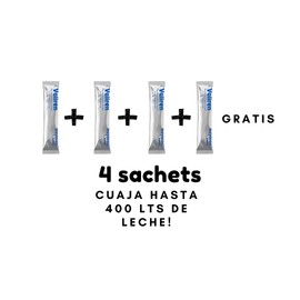 Vegetarian Rennet Pack 4 x 1g (3+1 FREE) | Makes 400L Milk | Ideal for Mozzarella & Soft Cheeses