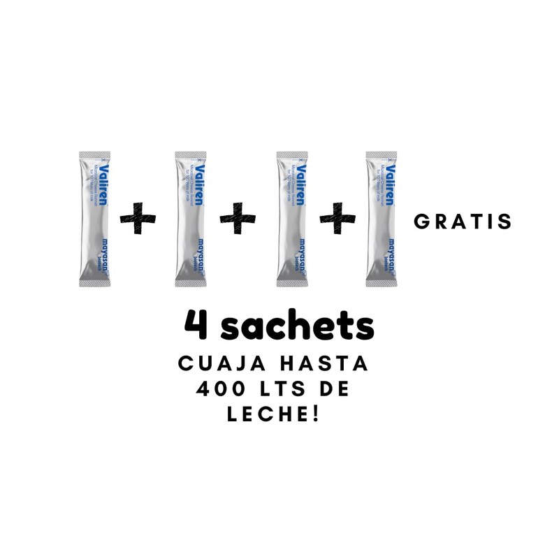 Vegetarian Rennet Pack 4 x 1g (3+1 FREE) | Makes