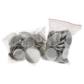 Buttonrohlinge 50mm (100 Stück) für Badgematic Buttonmaschine mit Sicherheitsnadel
