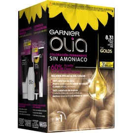 Garnier Olia Coloración Permanent Sin Amoniaco Para Un Olor Agradable Con Aceites Florales De Origen Natural - Rubio Miel 8.31