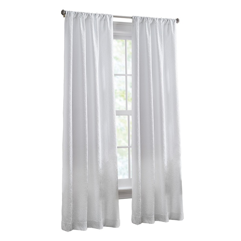 Peri Home White Curtains Light Filtering Textured Window Panels for