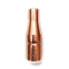 Tregaskiss 401-42-50 Brass Bottleneck Slip-On MIG Welding Nozzle (1/2" Bore, 1/8" Recess, 2 Ports, NPT Outlet)