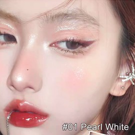 Erinde Liquid Glitter Eyeliner, Metallic Shimmer Glitter Eyeshadow Liner, Highly Pigmented Colored Eyeliner Stickers, Waterproof, Durable for Women