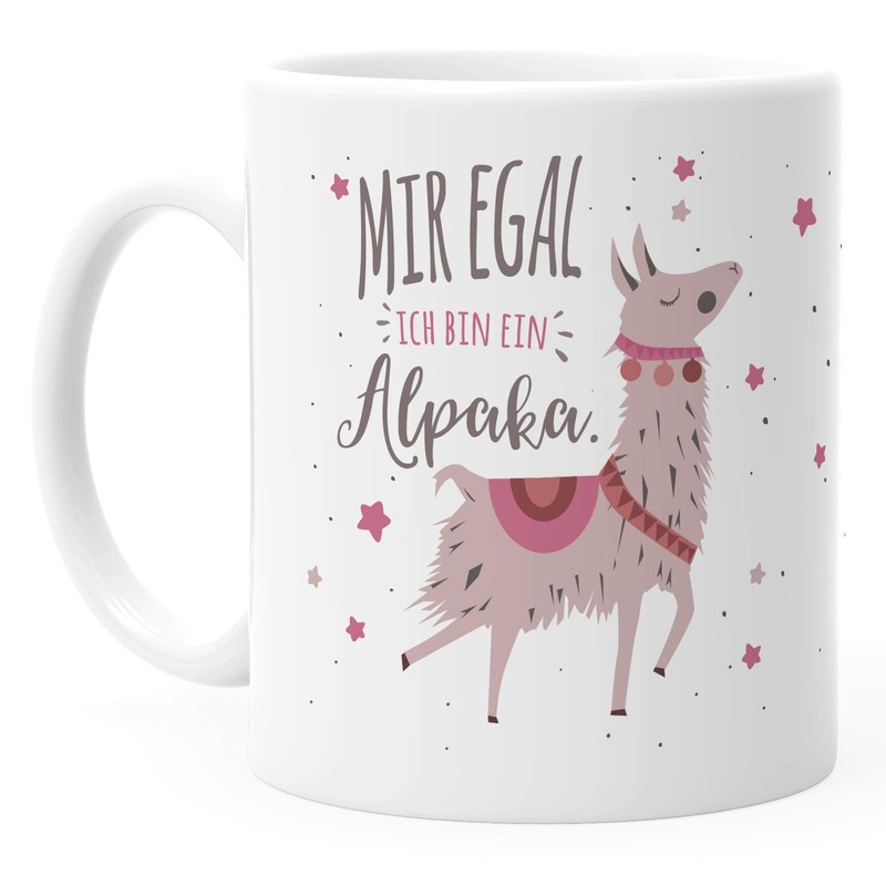 MoonWorks® Kaffee-Tasse mit Spruch Mir egal ich bin ein Alpaka