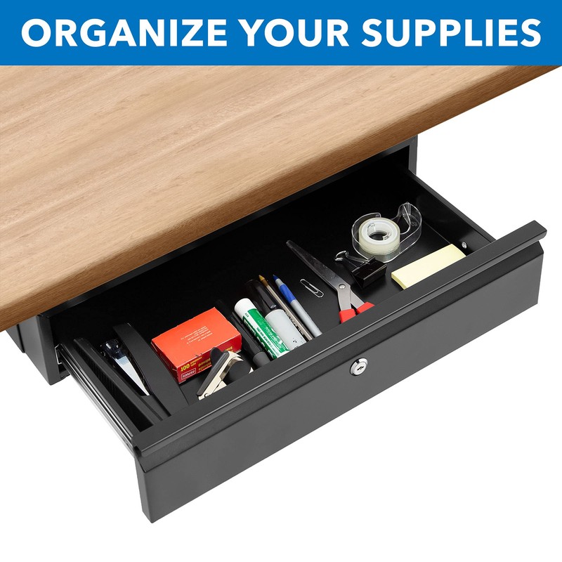 Mount-It! Under Desk Pull-Out Drawer with Lock and 2 Keys