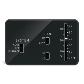 RV Thermostat, Briidea RV Analog Thermostat (Cool Only/Furnace), Replace for Dometic 3106995.032, 12 VDC, Black