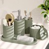 Clara Clark Sage Green Bathroom Set - Bathroom Accessories Set,