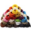 DELELE Round Cotton Waxed Shoelaces: 7/50 Inches Black Dress Shoe