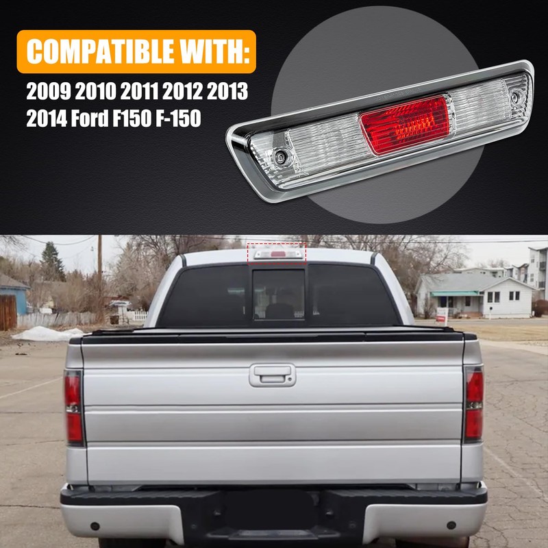 RANSOTO F150 Third Brake Light Center High Mount Stop, Trunk