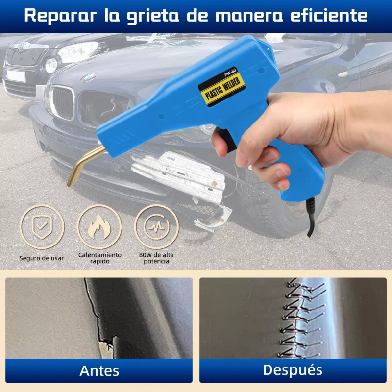 Burkey Soldadora De Plástico Soldador 80w Con Pinzas Y 800