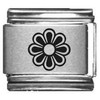 Flower Laser Italian Charm