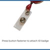 PCL Media ltd Red Retractable Badge Reel with Carabiner Clip