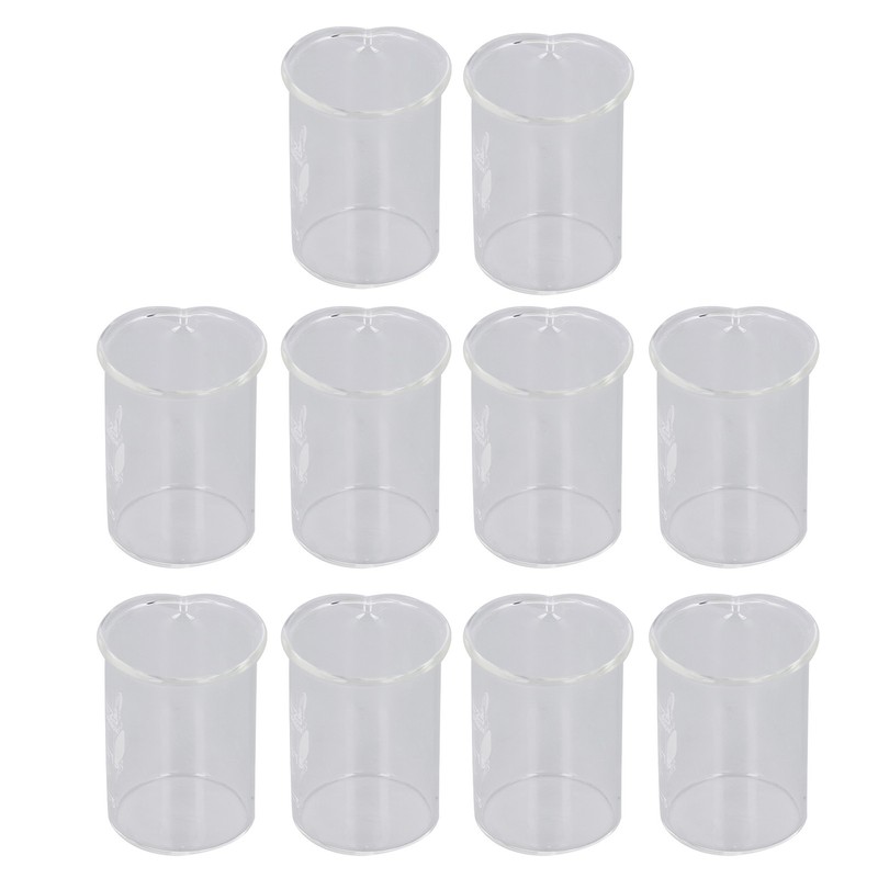 10PCS Glass Beaker Set Experiment Measuring Cup with Scale Teaching