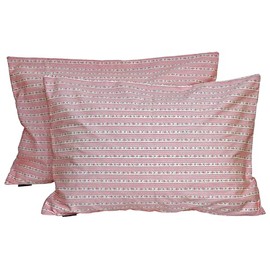 CAMEL PALMS 100% Cotton Pillow Cover Pillow Case Zipper Type 16.9 x 24.8 inches (43 x 63 cm), Lace Floral Pattern, Pink (Set of 2)