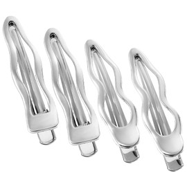 4 Pcs Metal Wave Hair Clips, Makeup Hair Clips, Silver Small Hair Clip for Women Girls