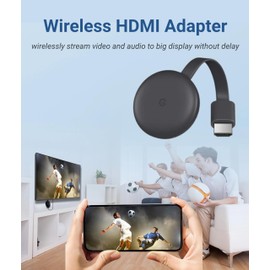 Jectse Adaptador de Pantalla inalámbrico 1080P, Adaptador de dongle de Pantalla HDMI inalámbrico Duplicación de Pantalla HD para teléfono Tablet TV, conexión USB