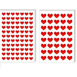 CAA Trading™ 468 x Small Red Heart Waterproof Stickers Love Valentines Two Sizes Scrapbooking Envelopes (468 Stickers)