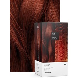 IGK PERMANENT COLOR KIT | Easy Application + Strengthen + Shine | Squalane + Orchid Extract | Vegan + Cruelty Free + Ammonia Free | 140ml | 4.75 oz:_6R SMOKY SCARLET