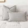 YEENAASY Striped Farmhouse Throw Pillow Covers 18X18 Set of 2
