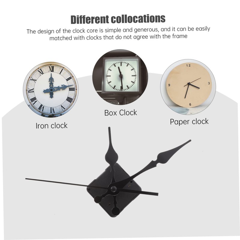 TEHAUX 2Sets High Torque Long Shaft Clock Movement Kit for