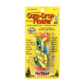 Northland Tackle PJ2-12-99-X Gum-Drop Floater, Assorted, 2 Hook
