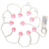 iscream 10 Light Pretty Pink Hearts 65" Long Battery Operated
