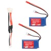 2Pcs 7.4V 1100mAh Lithium Battery with Charging Cable Fit for