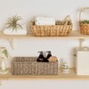HOMESTEAD 2-Pack Rectangular Seagrass Storage Baskets with Built-In Handles, Handwoven