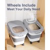 DDMOMMY 20-30 Lbs Rice Storage Container,Collapsible Food Storage Containers with