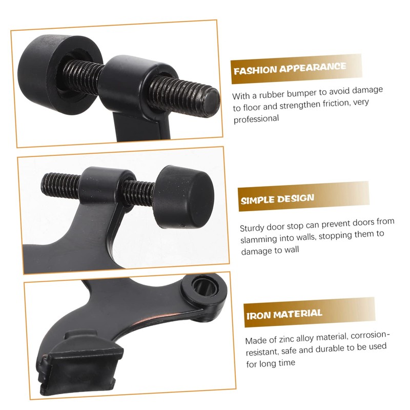 Tofficu Door Hinge Mount Stopper Zinc Alloy Door Stopper 4pcs