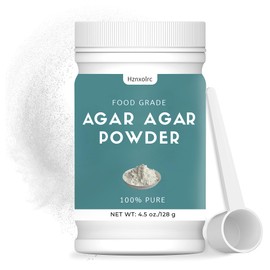 4.5 oz Agar Agar Powder, 100% Pure, Premium Natural Thickener and Gelling Agent, Rich in Dietary Fiber, Suitable for Making Candies, Cheeses, Jellies, Jams and More