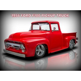 1956 Ford F100 Pickup Truck NEW Metal Sign: Hot Rod Restoration