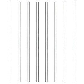 stonylab 8 Pack Glass Stirring Rods, Solid Borosilicate Glass Rods Stirrers Sticks with Rounded Ends for Lab Kitchen, 250 mm Length