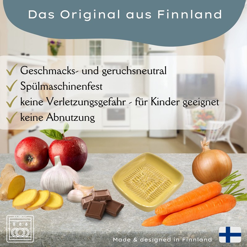 Original Ceramico Ceramic Garlic Grater, Ginger, Nutmeg, Handmade in Finland