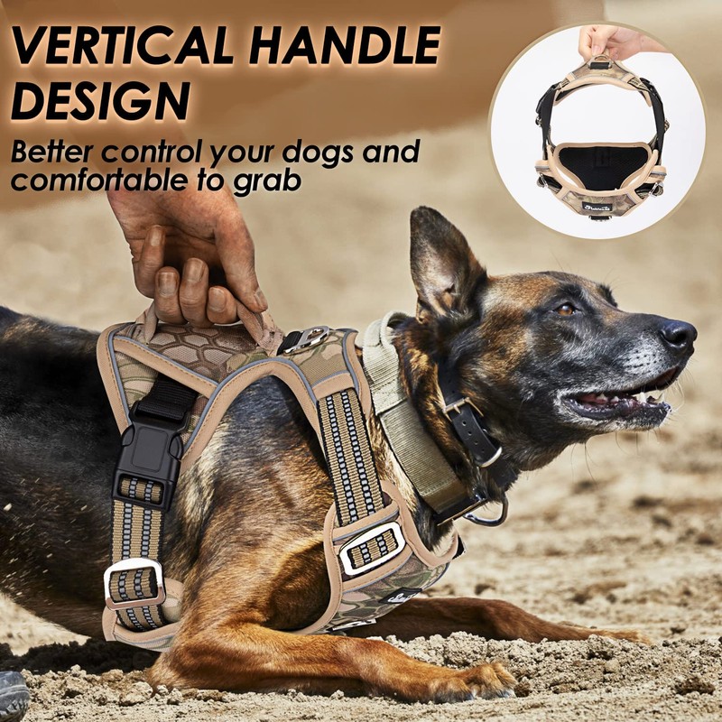 SlowTon No Pull Dog Harness, Heavy Duty No Choke Pet