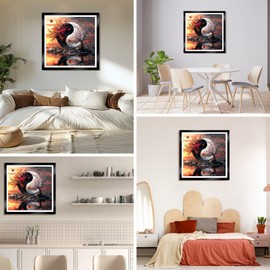 DAERLE DIY Diamond Painting Natural Yin and Yang, Diamond Painting Adult Tree of Life, 5D Diamond Painting Pictures, Mosaic Making Craft Set for Home, Wall Decoration, 30 x 30 cm