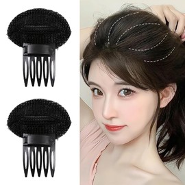 Pad Hair Comb, Plush Hair Cushion, Hair Pad, Invisible Fluffy Hair Clip, Set of 2, Increases Hair Volume, Raise the Height of Hair Roots, Invisible Hair Pad, Fluffy Concave Hair Accessories, Hair