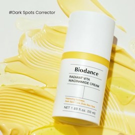 BIODANCE Radiant Vita Niacinamide Cream, Brightening, Dark Spot Correcting, Hydrating Facial Moisturizer with Vitamin C, B12, Korean Skin Care | 1.69 