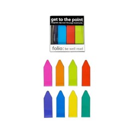 Get to The Point Magnetic Bookmarks Neon Color Line Markers - Box of 20 -Magnetic Bookmarks - Magnet Page Markers Page Clips Assorted Book Markers Set for Students Teachers Reading, and Book Lovers