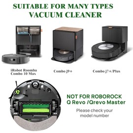Cigacoal Replacement Parts Kit for iRobot Roomba Combo 10 Max,Combo j9+,Combo j7+/Plus Robot Vacuum Cleaner-2 Rubber Brushe+4 Side Brushe+6 HEPA Filter+4 Mop Pad+4 Dust Bag+1 Clean Tool